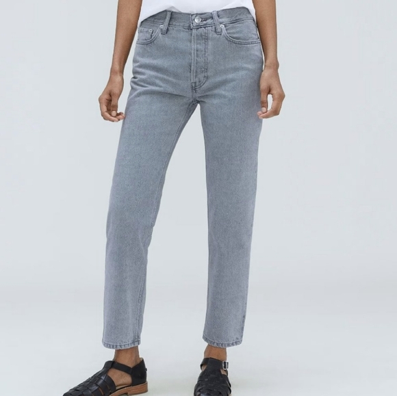 Everlane Denim - Everlane Rigid Slouch The Relaxed Fit Straight Jean Grey Women's 27 NWT